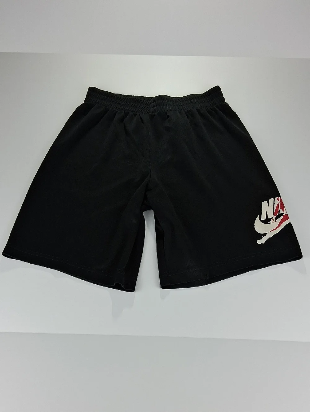 Boys Nike Air Jordan Black Athletic Shorts Size Medium with Logo, No Pockets
